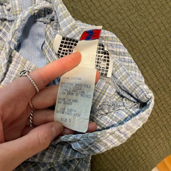 Vintage Blue & Green Striped Spaghetti Strap Dress - Picture 4 of 6